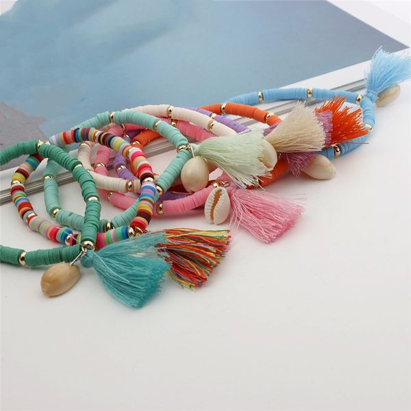 white shell elastic bracelet bohemian colorful polymer clay beaded strand bracelets for women holiday jewelry seashell beach, Golden;silver
white shell elastic bracelet bohemian colorful polymer clay beaded strand bracelets for women holiday jewelry seashell beach, Golden;silver