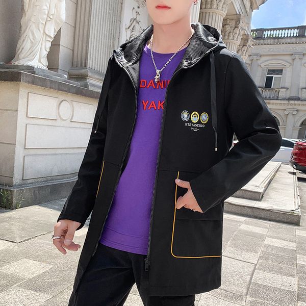 jacket middle long coat men's spring and autumn fashion students jacket korean-style trend handsome trench coat amount how well, Black;brown
jacket middle long coat men's spring and autumn fashion students jacket korean-style trend handsome trench coat amount how well, Black;brown