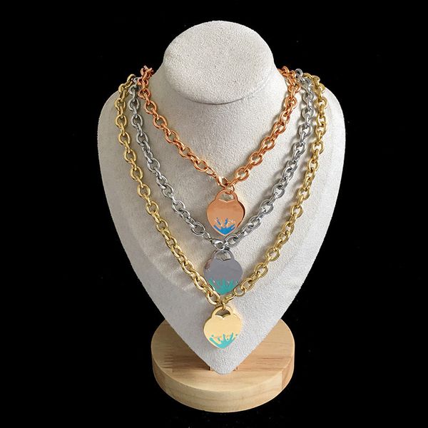 selling peach heart necklace titanium steel necklace european and american exaggerated lobster chain peach heart oil drop necklace, Silver
selling peach heart necklace titanium steel necklace european and american exaggerated lobster chain peach heart oil drop necklace, Silver