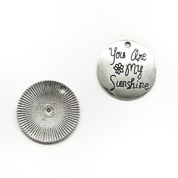 lot 50pcs you are my sunshine letter antique silver charms pendants diy jewelry findings for jewelry making bracelet necklace earrings 25mm, Bronze;silver
lot 50pcs you are my sunshine letter antique silver charms pendants diy jewelry findings for jewelry making bracelet necklace earrings 25mm, Bronze;silver