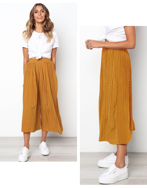 designer womens dot pants fashion loose bootcut capris casual womens solid color pants, Black;white
designer womens dot pants fashion loose bootcut capris casual womens solid color pants, Black;white