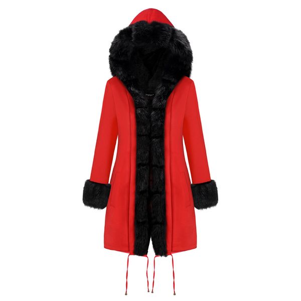 women's fashion warm long fur collar hooded coat cotton-padded jacket coat autumn and winter 2019, Black
women's fashion warm long fur collar hooded coat cotton-padded jacket coat autumn and winter 2019, Black