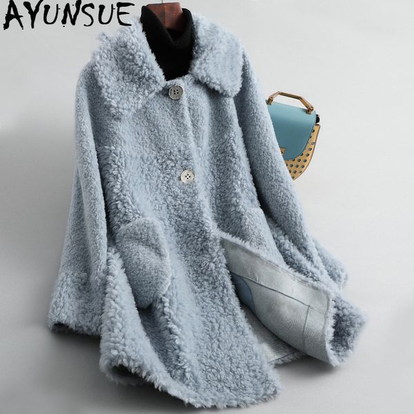 ayunsue 2019 real sheep shearling fur coat winter jacket women 100% wool coat female korean long jackets chaqueta mujer my4063, Black
ayunsue 2019 real sheep shearling fur coat winter jacket women 100% wool coat female korean long jackets chaqueta mujer my4063, Black