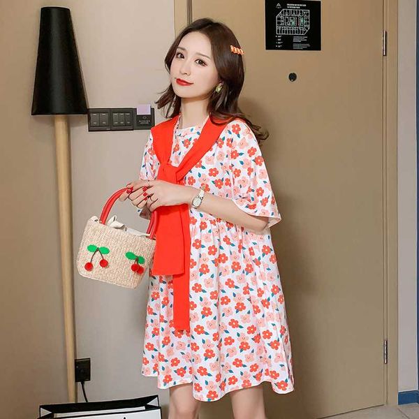 maternity dresses 1972# clothes summer short sleeve easy matching loose stylish floral dress for pregnant women mom, White
maternity dresses 1972# clothes summer short sleeve easy matching loose stylish floral dress for pregnant women mom, White