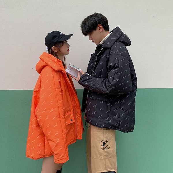 2019 autumn and winter new korean style full-print printing trend couple loose thick cotton coat fashion casual jacket coat m, Black
2019 autumn and winter new korean style full-print printing trend couple loose thick cotton coat fashion casual jacket coat m, Black