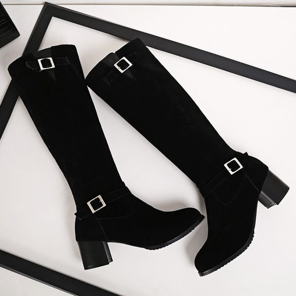 winter boots real 2016 big size 34-43 women knee high boots chunky heels round toe spring autumn shoes less platform f16, Black
winter boots real 2016 big size 34-43 women knee high boots chunky heels round toe spring autumn shoes less platform f16, Black