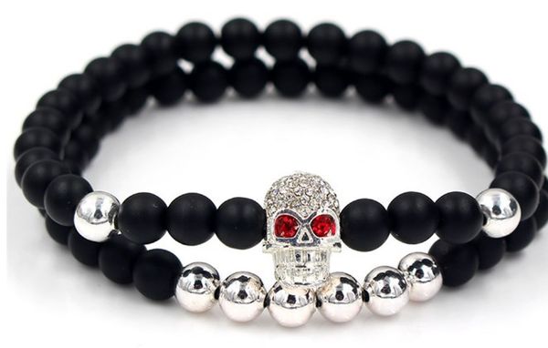 6mm 2pcs/lot vg42 gold silver copper cz zircon cubic zirconia elastic adjusted charm nature stone skull agate onyx bracelet, Black
6mm 2pcs/lot vg42 gold silver copper cz zircon cubic zirconia elastic adjusted charm nature stone skull agate onyx bracelet, Black