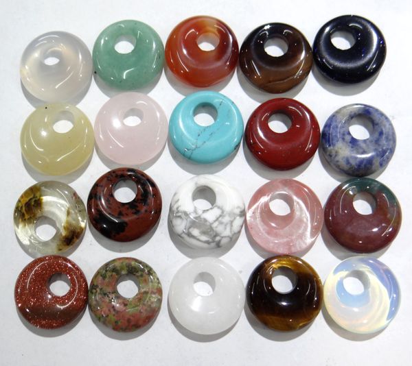 wholesale 15pcs 18mm natural stone gogo donut charms agates crystal turquoises pendant for jewelry making necklace accessories, Bronze;silver
wholesale 15pcs 18mm natural stone gogo donut charms agates crystal turquoises pendant for jewelry making necklace accessories, Bronze;silver