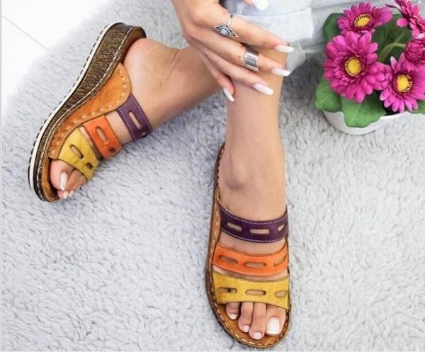 fashion summer women sandals stitching sandals ladies open toe casual shoes platform wedge slides beach woman shoes large size, Black
fashion summer women sandals stitching sandals ladies open toe casual shoes platform wedge slides beach woman shoes large size, Black