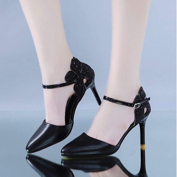 rimocy silver glitter high heels pumps women summer hollow out ankle strap party shoes woman pointed toe stiletto heel sandals, Black
rimocy silver glitter high heels pumps women summer hollow out ankle strap party shoes woman pointed toe stiletto heel sandals, Black