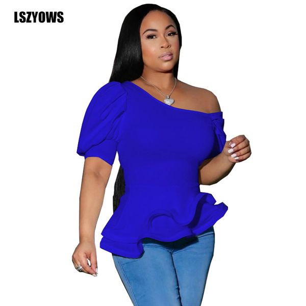 womens blouses summer elegant short sleeve skew collar ruffles blouse office ladies casual solid party peplum shirts blusas, White
womens blouses summer elegant short sleeve skew collar ruffles blouse office ladies casual solid party peplum shirts blusas, White