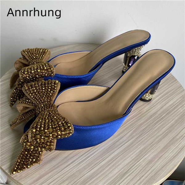 crystal butterfly-knot lazyman mules satin open toe jeweled rhinestone heel slip-on slippers women, Black
crystal butterfly-knot lazyman mules satin open toe jeweled rhinestone heel slip-on slippers women, Black