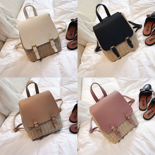 simple backpack women's fashionable shoulder shoulder contrast color straw bag personalized all-match student bag
simple backpack women's fashionable shoulder shoulder contrast color straw bag personalized all-match student bag