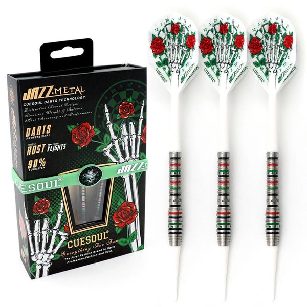 cuesoul jazz-metal 19g soft tip darts 90% tungsten dart set with integrated rost dart flights
cuesoul jazz-metal 19g soft tip darts 90% tungsten dart set with integrated rost dart flights