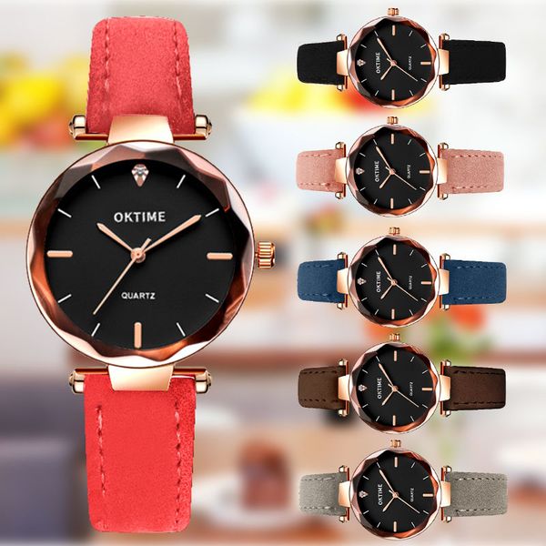 women quartz watches masonry dial with frosted pu leather band lxh, Slivery;brown 
women quartz watches masonry dial with frosted pu leather band lxh, Slivery;brown