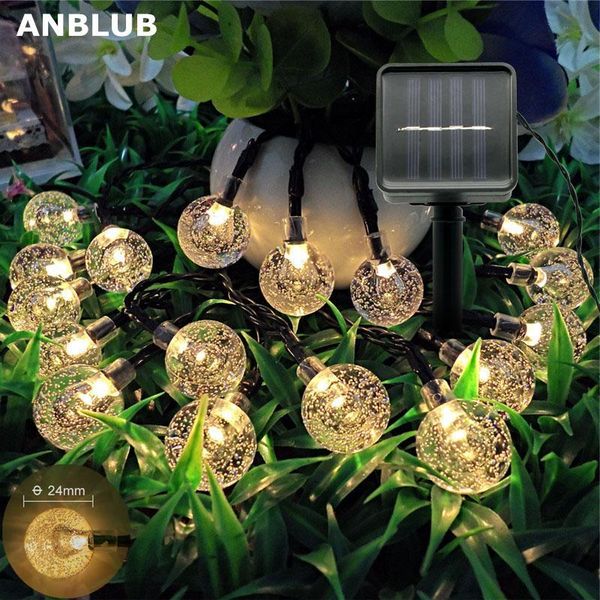 anblub solar powered flash string lights waterproof crystal ball fairy lights for outdoor patio yard garden christmas decoration y200603
anblub solar powered flash string lights waterproof crystal ball fairy lights for outdoor patio yard garden christmas decoration y200603