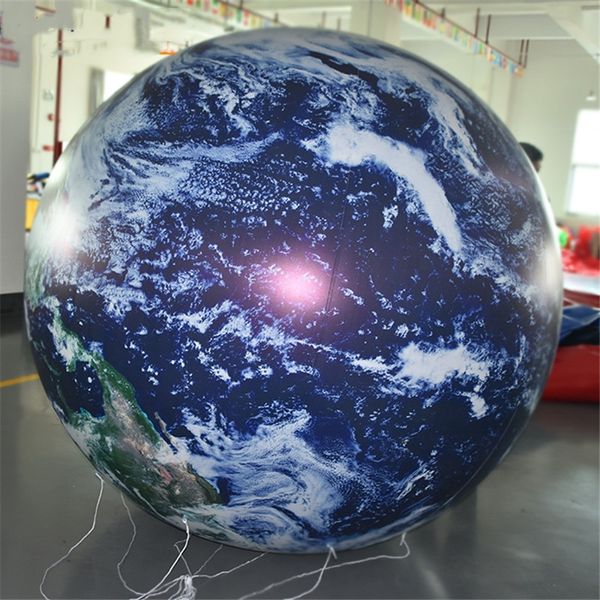 3m Inflatable Earth Globe Beach Ball Light Balloon Inflatable Throwing Zygote Ball For Party