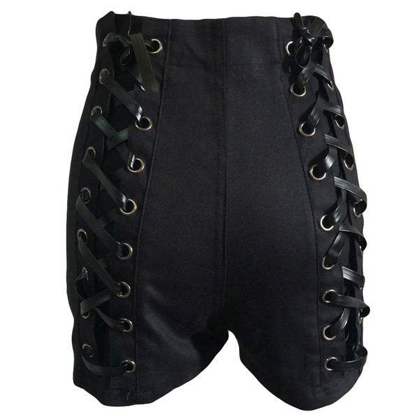 women elastic high waist short pants ladies casual double denim bandage shorts jeans with coated lace zippers spliced pants, Blue 
women elastic high waist short pants ladies casual double denim bandage shorts jeans with coated lace zippers spliced pants, Blue