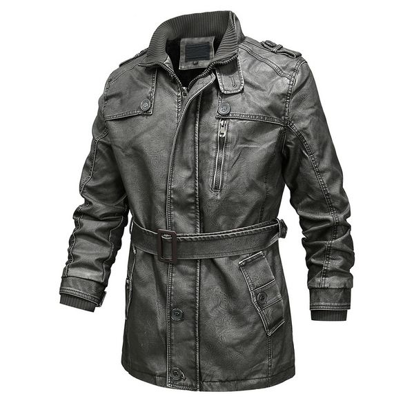 faux leather jacket men fleece warm winter jacket men casual zipper belt retro biker plus size pu leather coat outdoor, Black
faux leather jacket men fleece warm winter jacket men casual zipper belt retro biker plus size pu leather coat outdoor, Black