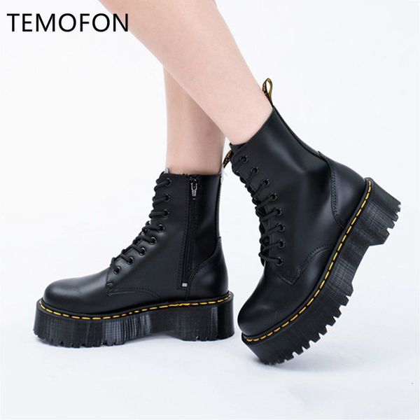 leather boots woman martin boots platform women autumn winter black motorcycle boots waterproof thick heel shoes hvt444 t191115
leather boots woman martin boots platform women autumn winter black motorcycle boots waterproof thick heel shoes hvt444 t191115