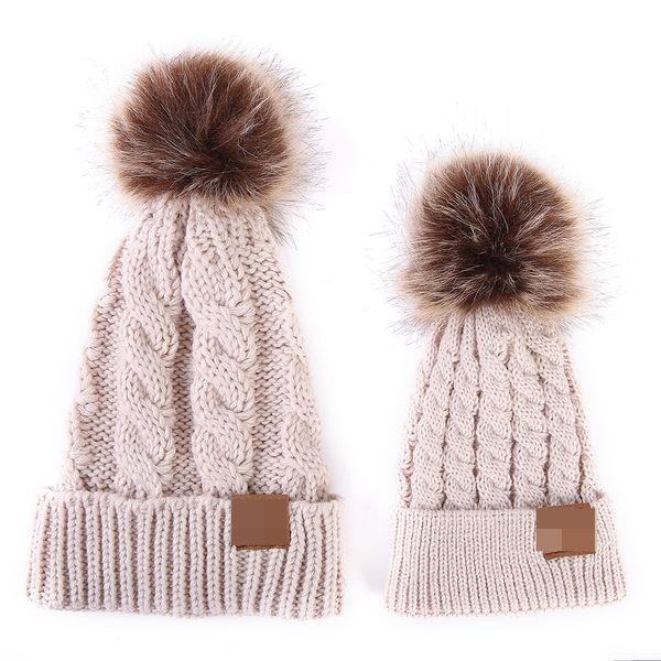 parent-child knit hat winter warm imitation raccoon fur pom hat baby mom solid pom pom beanie ski cap knitted caps
parent-child knit hat winter warm imitation raccoon fur pom hat baby mom solid pom pom beanie ski cap knitted caps