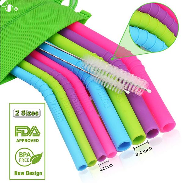walfos 5 pieces/set reusable silicone straws set extra long flexible straws bar accessories
walfos 5 pieces/set reusable silicone straws set extra long flexible straws bar accessories