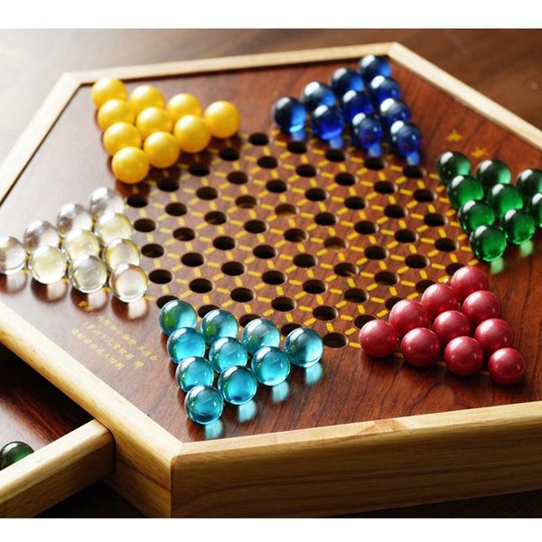 grade multicolor marble chinese checkers chess set fine wooden chessboard classic family children's party playing board game
grade multicolor marble chinese checkers chess set fine wooden chessboard classic family children's party playing board game