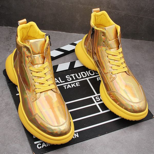 new arrival mens gold casual shoes high fashion lace up man white leisure shoes hip hop zapatos 38-43, Black
new arrival mens gold casual shoes high fashion lace up man white leisure shoes hip hop zapatos 38-43, Black