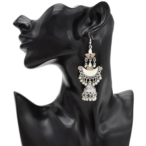 selling bohemian water drops tassel earrings retro national palace style classical hollowed out bells earrings, Silver
selling bohemian water drops tassel earrings retro national palace style classical hollowed out bells earrings, Silver