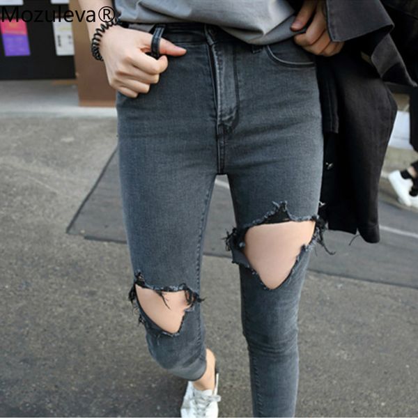 mozuleva korean-style 2020 summer thin ultra-stretch jeans high-waisted knee tear large with holes tight-fit capri skinny jeans, Blue
mozuleva korean-style 2020 summer thin ultra-stretch jeans high-waisted knee tear large with holes tight-fit capri skinny jeans, Blue