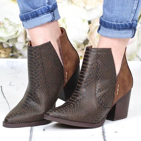 puimentiua print pu women ankle boots pointed toe footwear thick high heels female boot shoes women bootie fashion ladies shoes, Black
puimentiua print pu women ankle boots pointed toe footwear thick high heels female boot shoes women bootie fashion ladies shoes, Black