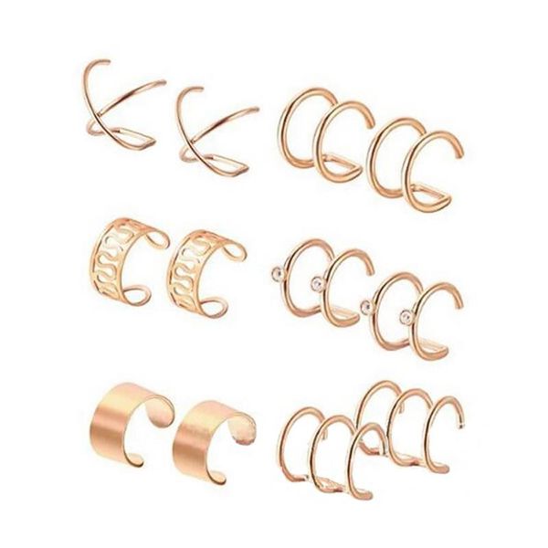 fashion 6pcs/set ear cuff for women girl trendy round small clip earrings no piercing gold metal wedding jewelry bijoux, Silver
fashion 6pcs/set ear cuff for women girl trendy round small clip earrings no piercing gold metal wedding jewelry bijoux, Silver
