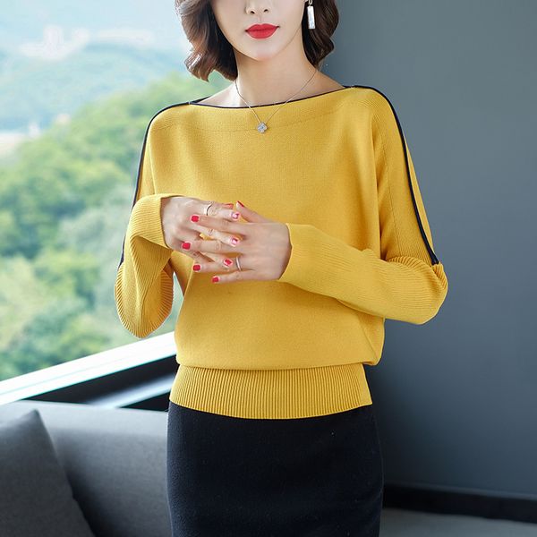 fall 2019 winter for women long sleeve crewneck knitted pullover sweater autumn ladies pullover jumper mit pull femme, White;black
fall 2019 winter for women long sleeve crewneck knitted pullover sweater autumn ladies pullover jumper mit pull femme, White;black
