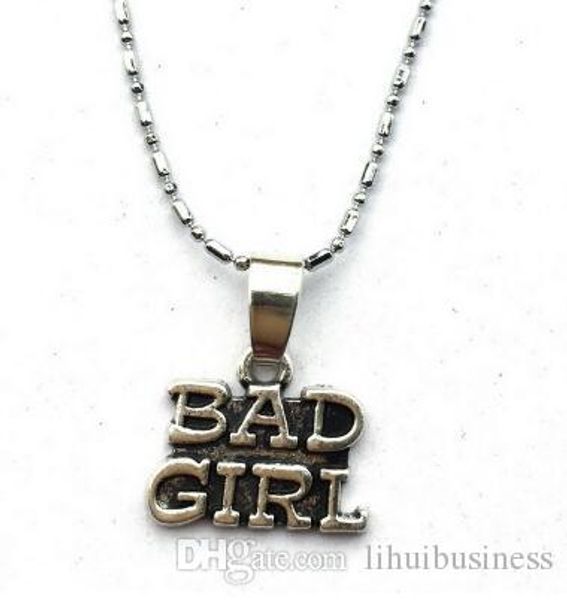 10pc/lot bad girl necklace naughty girl, tough, funny club gift for daughter granddaughter new arrival drop shipping jewelry, Silver
10pc/lot bad girl necklace naughty girl, tough, funny club gift for daughter granddaughter new arrival drop shipping jewelry, Silver