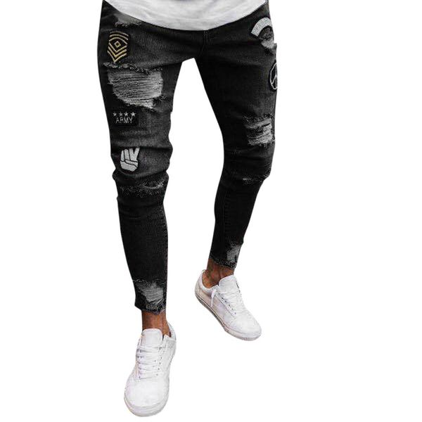 new four colors men slim biker zipper denim jeans skinny frayed pants distressed rip trousers fashion ripped jeans for men 5, Blue
new four colors men slim biker zipper denim jeans skinny frayed pants distressed rip trousers fashion ripped jeans for men 5, Blue