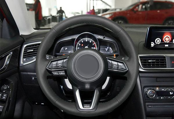 black leather hand-stitched car steering wheel cover for mazda cx-3 cx3 cx-5 cx5 2017 2018 car accessories covers
black leather hand-stitched car steering wheel cover for mazda cx-3 cx3 cx-5 cx5 2017 2018 car accessories covers