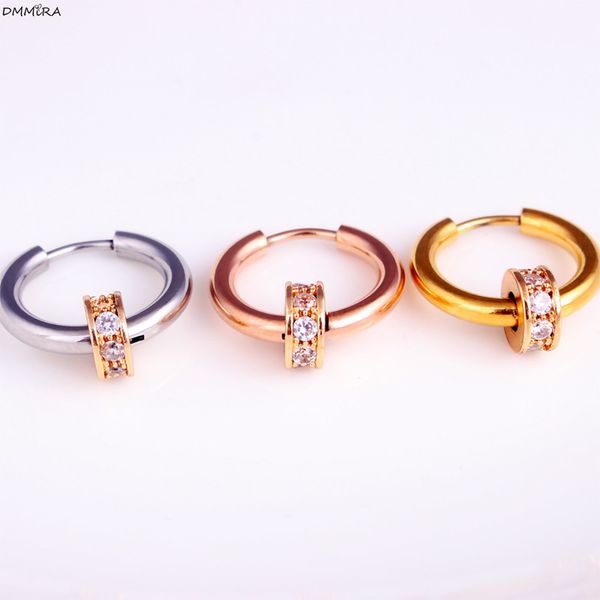 2019 fashion round circle crystal stud earrings simple gold silver stainless steel elegant women earrings, Golden;silver
2019 fashion round circle crystal stud earrings simple gold silver stainless steel elegant women earrings, Golden;silver