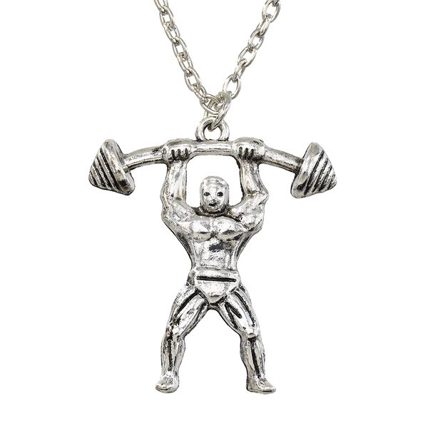 fitness master shape sport pendant necklace for men long chain muscle men sports fitness hip hop bodybuilding jewelry, Silver
fitness master shape sport pendant necklace for men long chain muscle men sports fitness hip hop bodybuilding jewelry, Silver