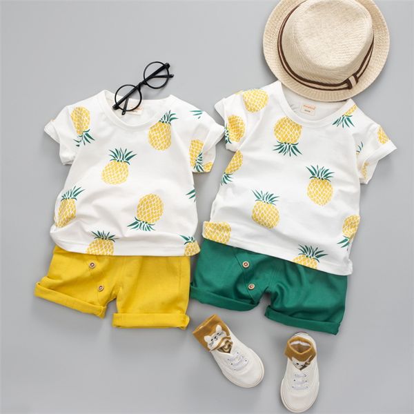 kids clothes 2 colors pineapple t-shirt + solid short 2pcs casual outfit set children clothing kids designer clothes boys jy298, White
kids clothes 2 colors pineapple t-shirt + solid short 2pcs casual outfit set children clothing kids designer clothes boys jy298, White