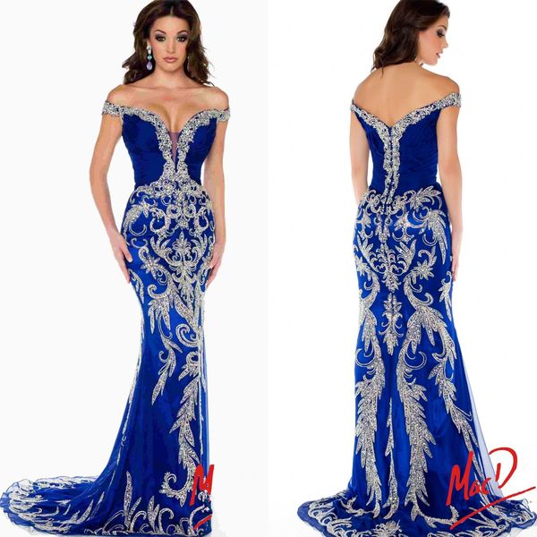 prom dresses luxury designer evening dresses off the shoulder crystal sequined bling royal blue tulle mermaid formal pageant gowns, Black
prom dresses luxury designer evening dresses off the shoulder crystal sequined bling royal blue tulle mermaid formal pageant gowns, Black