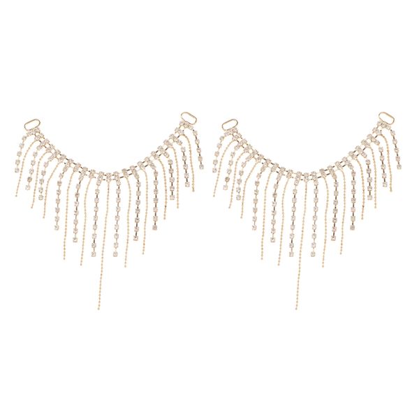 2pcs rhinestone connector buckle tassel chain bikini sweater boots diy craft, Black
2pcs rhinestone connector buckle tassel chain bikini sweater boots diy craft, Black