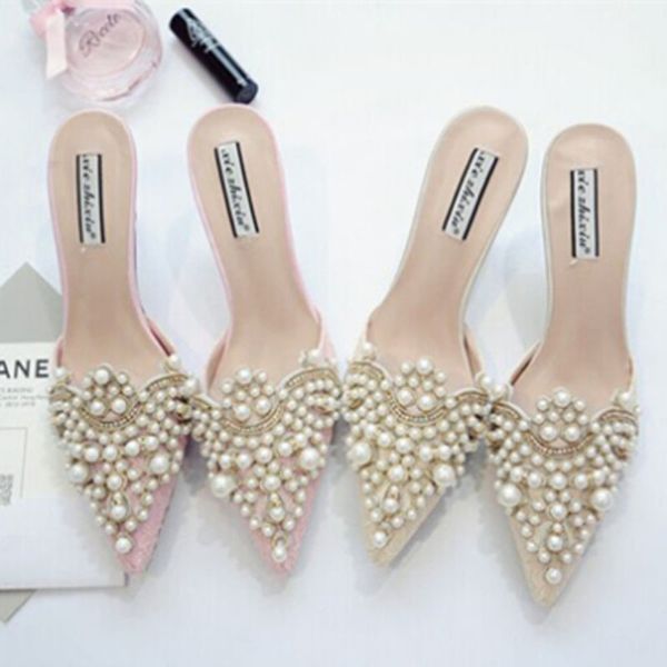 female pearl water diamond pointed toe sandals women's thin toe slippers women summer high heel roman shoes, Black
female pearl water diamond pointed toe sandals women's thin toe slippers women summer high heel roman shoes, Black