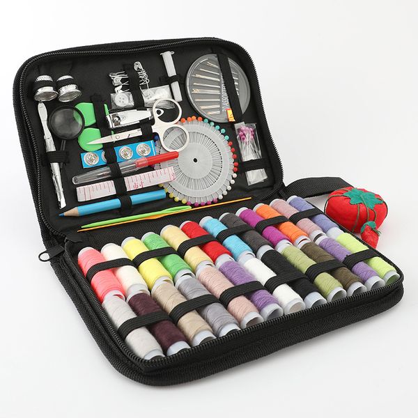 132pcs sewing kits diy multi-function sewing box set for hand quilting stitching embroidery thread accessories, Black
132pcs sewing kits diy multi-function sewing box set for hand quilting stitching embroidery thread accessories, Black