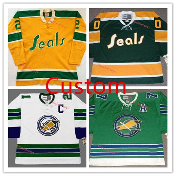 Custom CALIFORNIA GOLDEN SEALS Jersey WALT McKECHNIE WAYNE CARLTON 2 Marshall Johnston RON STACKHOUSE Joey Johnston Oakland Seals Jersey
Custom CALIFORNIA GOLDEN SEALS Jersey WALT McKECHNIE WAYNE CARLTON 2 Marshall Johnston RON STACKHOUSE Joey Johnston Oakland Seals Jersey