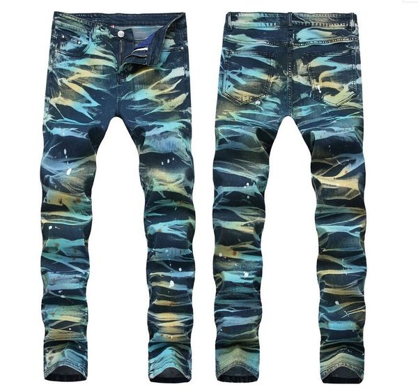 biker jeans pleated design mens skinny slim stretch denim pants hip-hop street ripped jeans, Blue
biker jeans pleated design mens skinny slim stretch denim pants hip-hop street ripped jeans, Blue