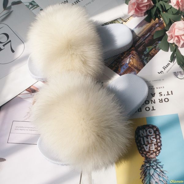 2019 summer fur slides cute plush slippers 100% real hair fashion beach slippers blue sole size 36-41, Black
2019 summer fur slides cute plush slippers 100% real hair fashion beach slippers blue sole size 36-41, Black