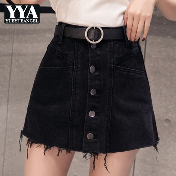 new high waist single breasted mini denim skirts ladies 2019 spring summer a-line tassel jean skirts women brand streetwear, Black
new high waist single breasted mini denim skirts ladies 2019 spring summer a-line tassel jean skirts women brand streetwear, Black