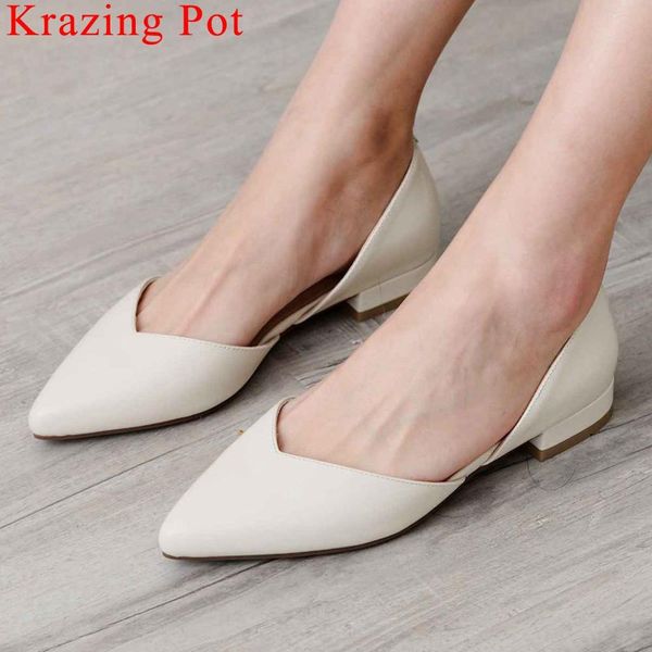 krazing pot office lady natural leather low heels pointed toe hollow women pumps slip on elegant gentlewomen casual shoes l17, Black
krazing pot office lady natural leather low heels pointed toe hollow women pumps slip on elegant gentlewomen casual shoes l17, Black