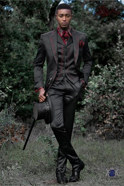 men's suits & blazers custom made men lapel groom tuxedos embroidery wedding groomsmen ( jacket+vest+pants+tie ) e203, White;black
men's suits & blazers custom made men lapel groom tuxedos embroidery wedding groomsmen ( jacket+vest+pants+tie ) e203, White;black