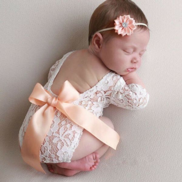 newborn baby pgraphy props clothes bodysuits cute lovely lace bow toddler baby p clothing+hair band 2pcs set costumes, White
newborn baby pgraphy props clothes bodysuits cute lovely lace bow toddler baby p clothing+hair band 2pcs set costumes, White